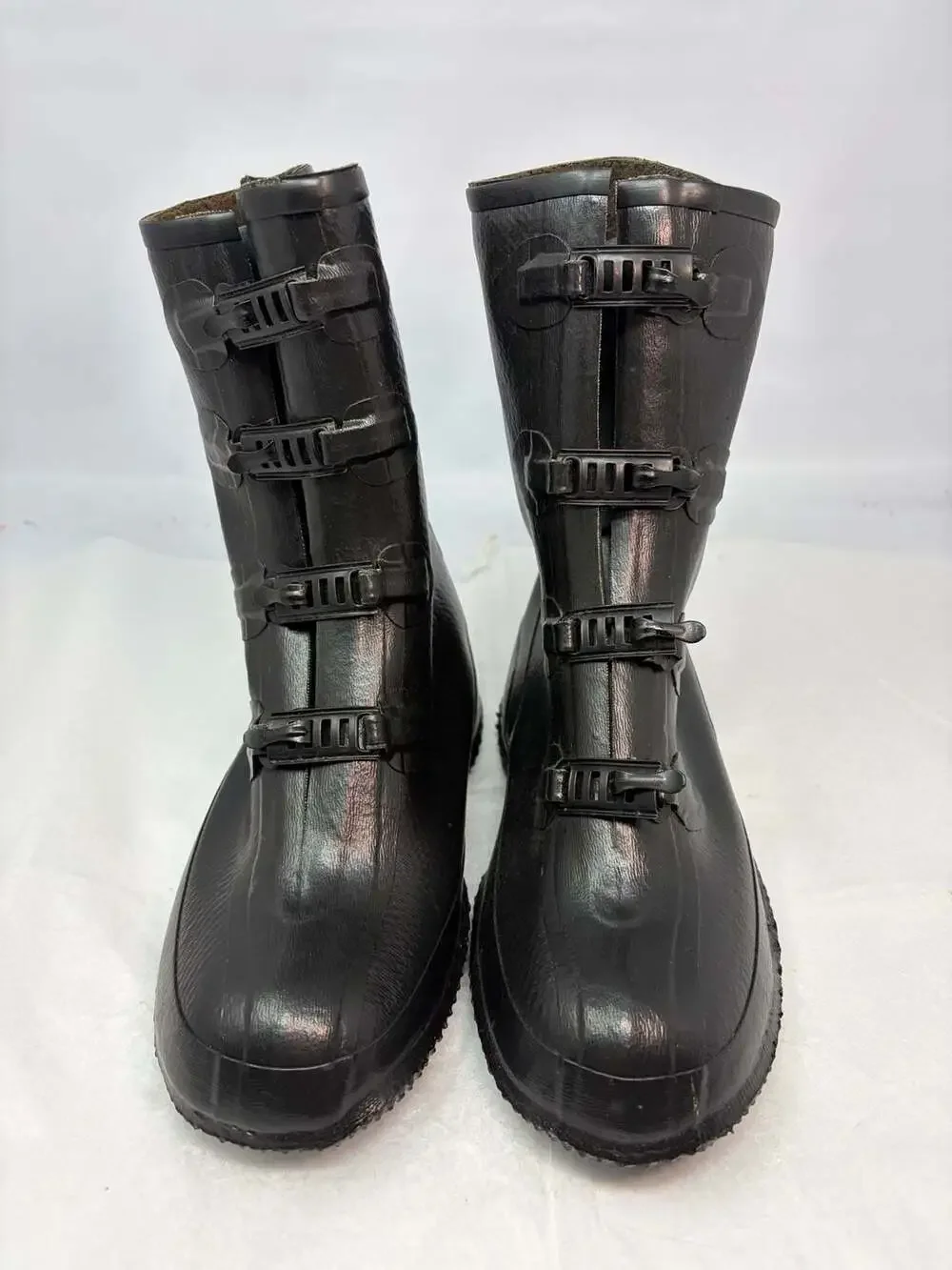 Vintage B.F. Goodrich Zipperless 4 Buckle Rubber Rain Overshoes Galoshes kids 1